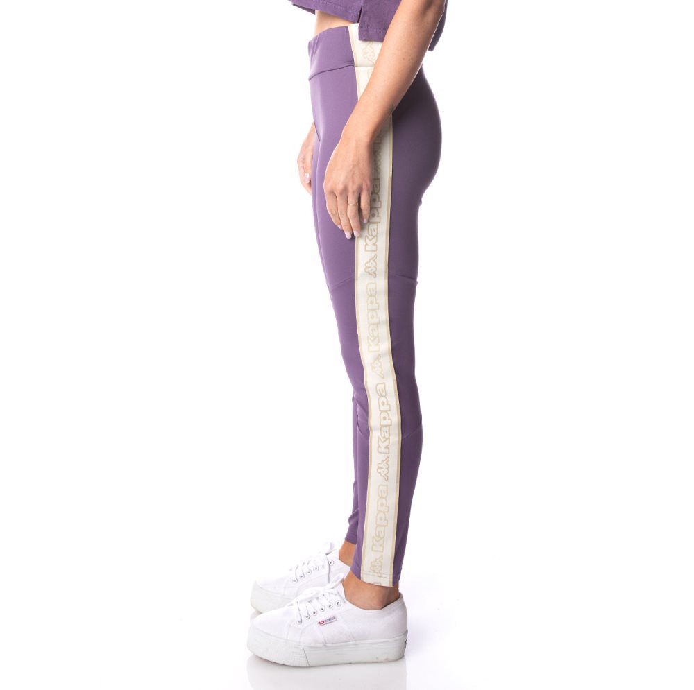 Leggins Kappa Logo Tape Eva Morados | 25138-PCAT