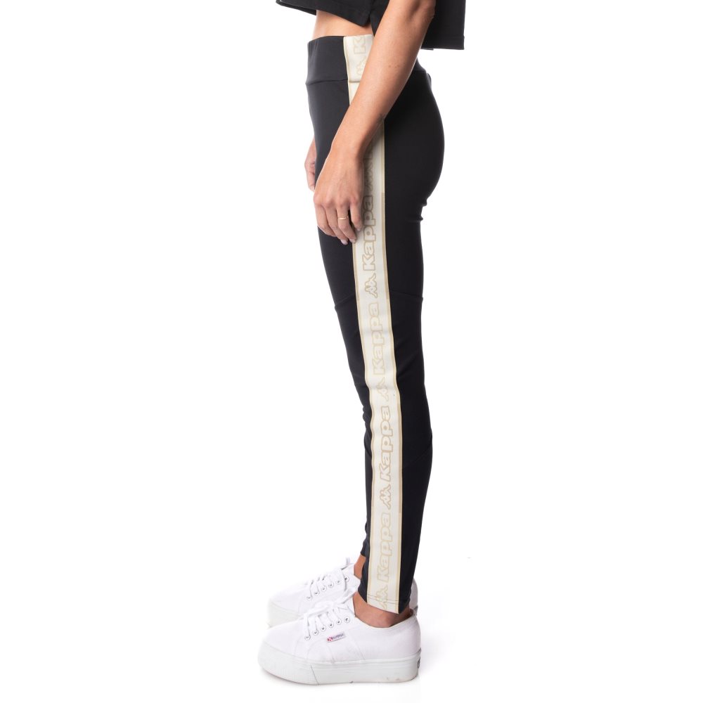 Leggins Kappa Logo Tape Eva Negros | 06389-GYWS