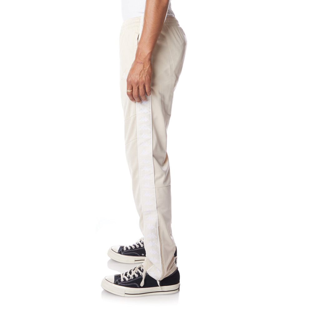 Pantalones Deportivos Kappa 222 Banda Aderno Beige Blancos | 03591-CZQN