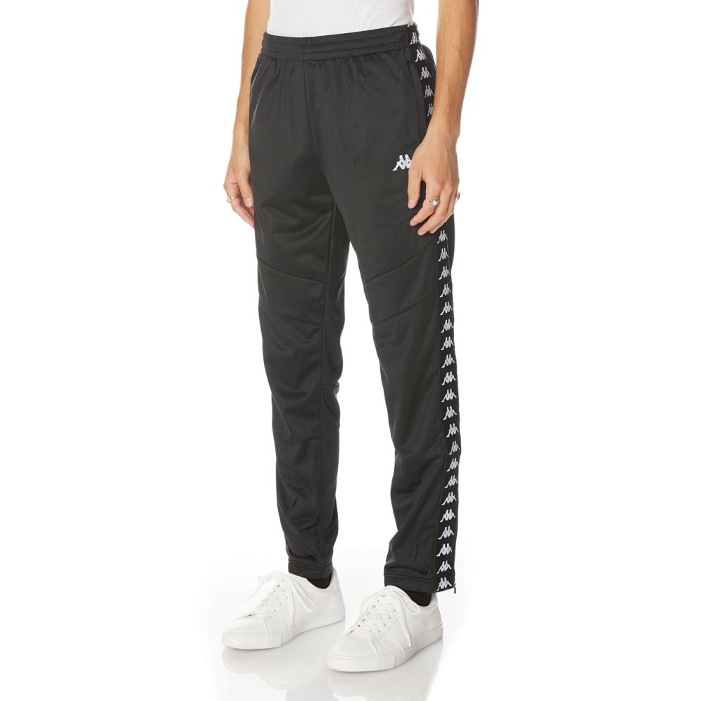 Pantalones Deportivos Kappa 222 Banda Aderno Negros | 61089-QOWC