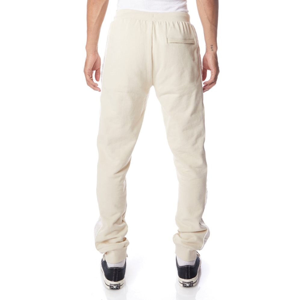 Pantalones Deportivos Kappa 222 Banda Alanz 2 Beige Blancos | 10452-YPNJ