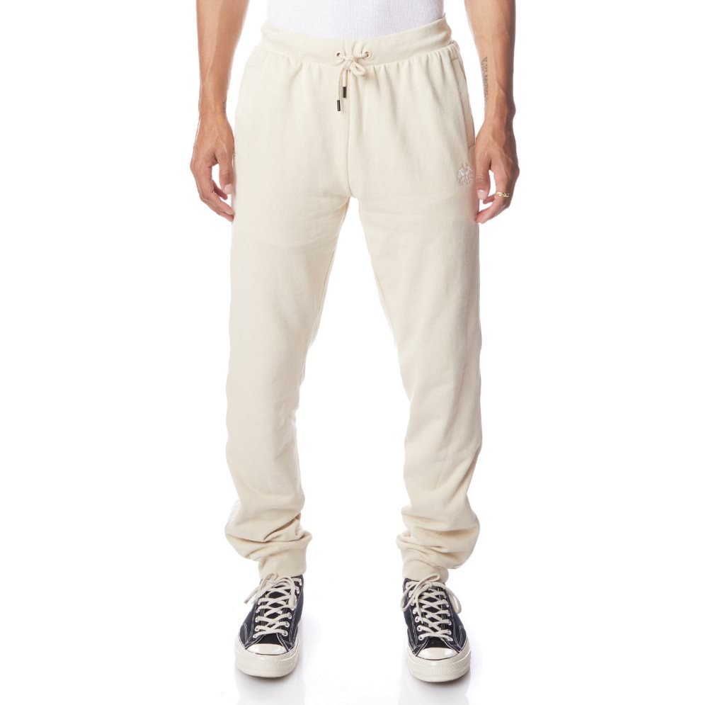 Pantalones Deportivos Kappa 222 Banda Alanz 2 Beige Blancos | 10452-YPNJ