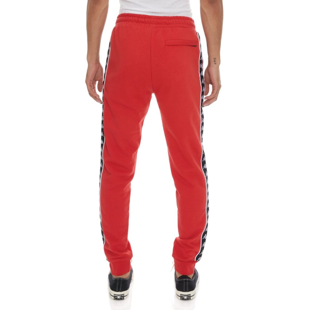 Pantalones Deportivos Kappa 222 Banda Alanz 2 Rojos Negros | 97362-GHQP