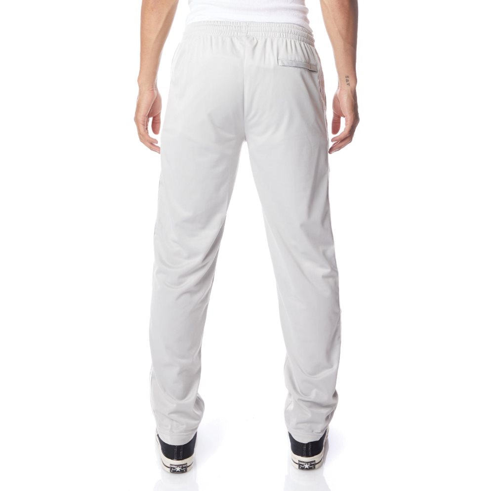 Pantalones Deportivos Kappa 222 Banda Astoriazz Grises Blancos | 18024-YBQA