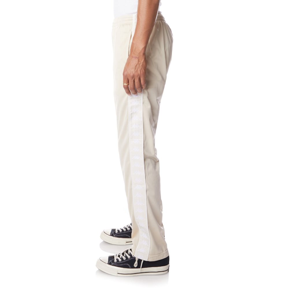 Pantalones Deportivos Kappa 222 Banda Astoriazz Beige Blancos | 26013-BEJK