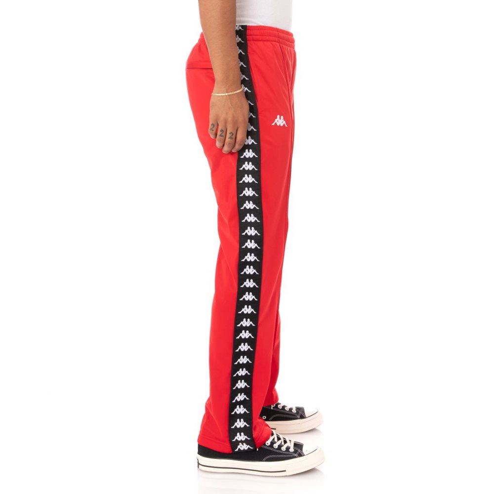 Pantalones Deportivos Kappa 222 Banda Astoriazz Rojos Negros | 28465-UGCI