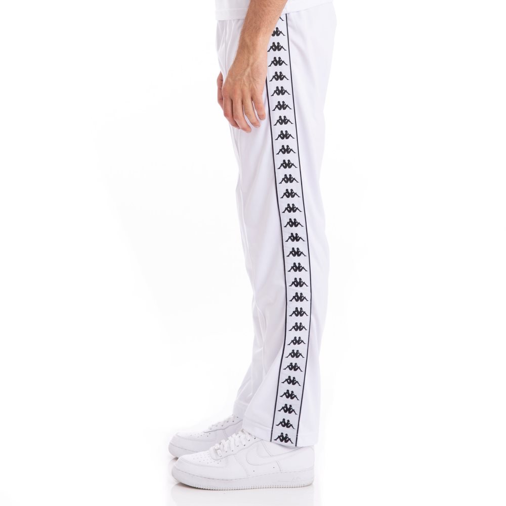 Pantalones Deportivos Kappa 222 Banda Astoriazz Blancos Negros | 64520-UGRL