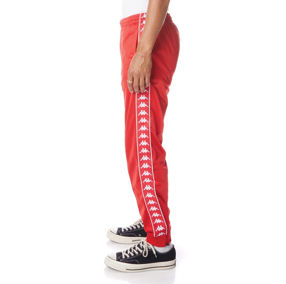 Pantalones Deportivos Kappa 222 Banda Rastoriazz Rojos Blancos | 39502-UFVQ