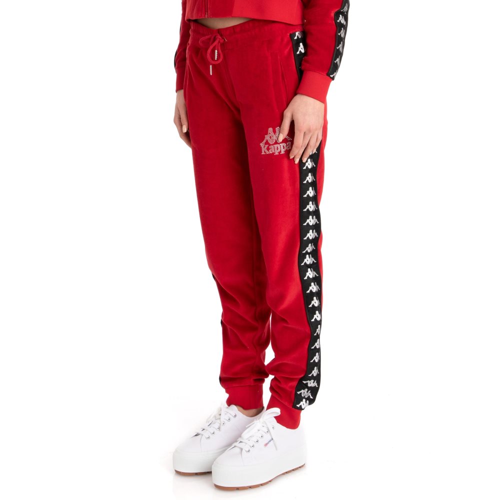 Pantalones Deportivos Kappa 222 Banda Shiner Rojos | 47296-MCEU