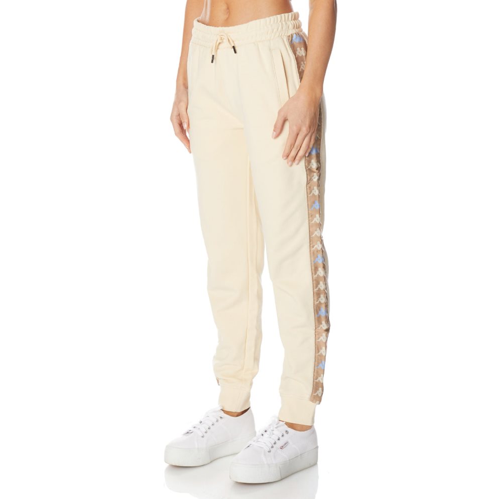 Pantalones Deportivos Kappa 222 Banda Wrastory Beige | 64537-ZLNE