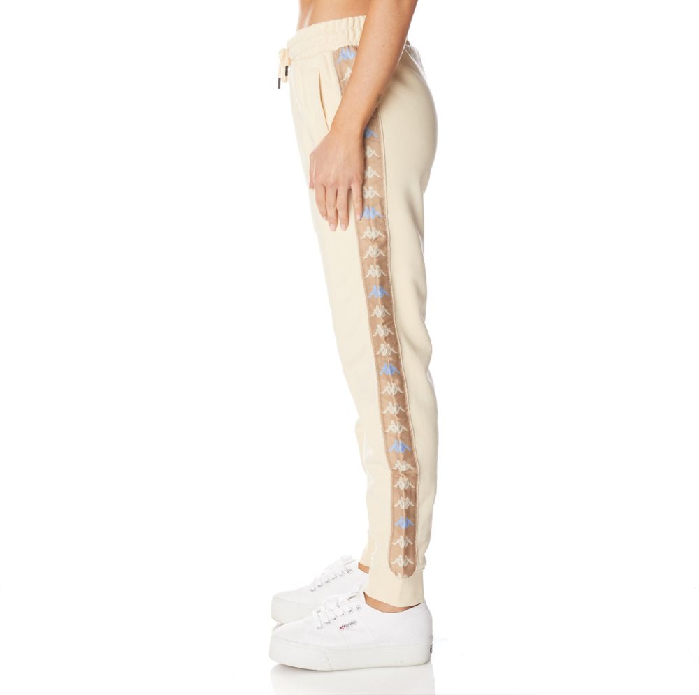 Pantalones Deportivos Kappa 222 Banda Wrastory Beige | 64537-ZLNE