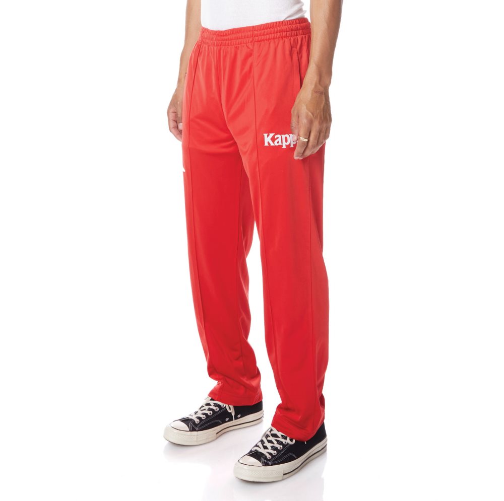 Pantalones Deportivos Kappa Authentic Ambret Rojos Blancos | 23107-XGFH