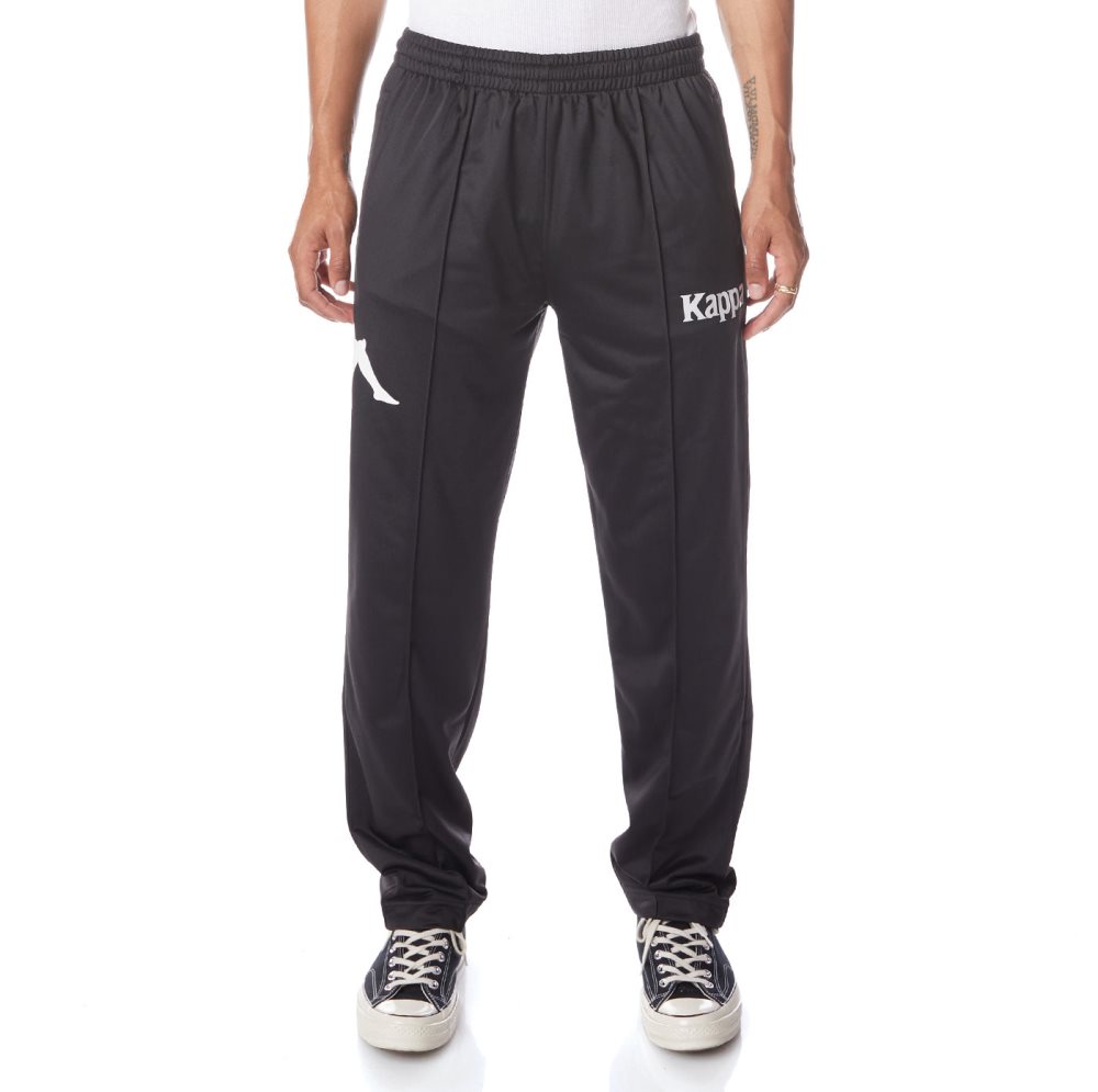 Pantalones Deportivos Kappa Authentic Ambret Negros Blancos | 80724-XPAU