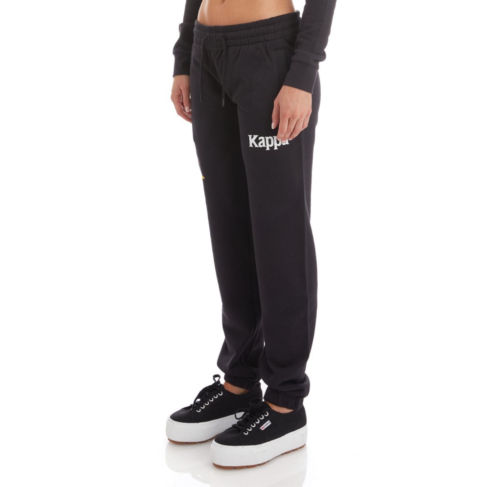 Pantalones Deportivos Kappa Authentic Ambatomainty Negros | 94203-UTNV