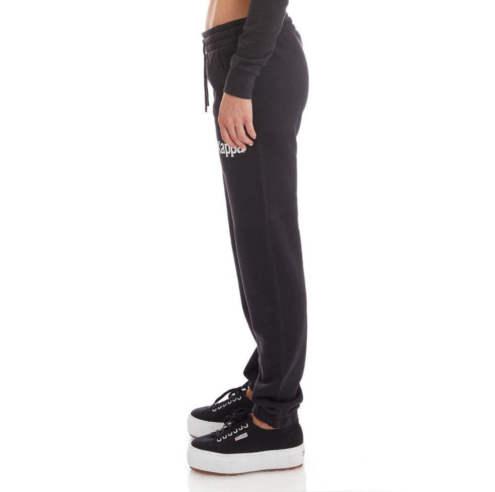 Pantalones Deportivos Kappa Authentic Ambatomainty Negros | 94203-UTNV