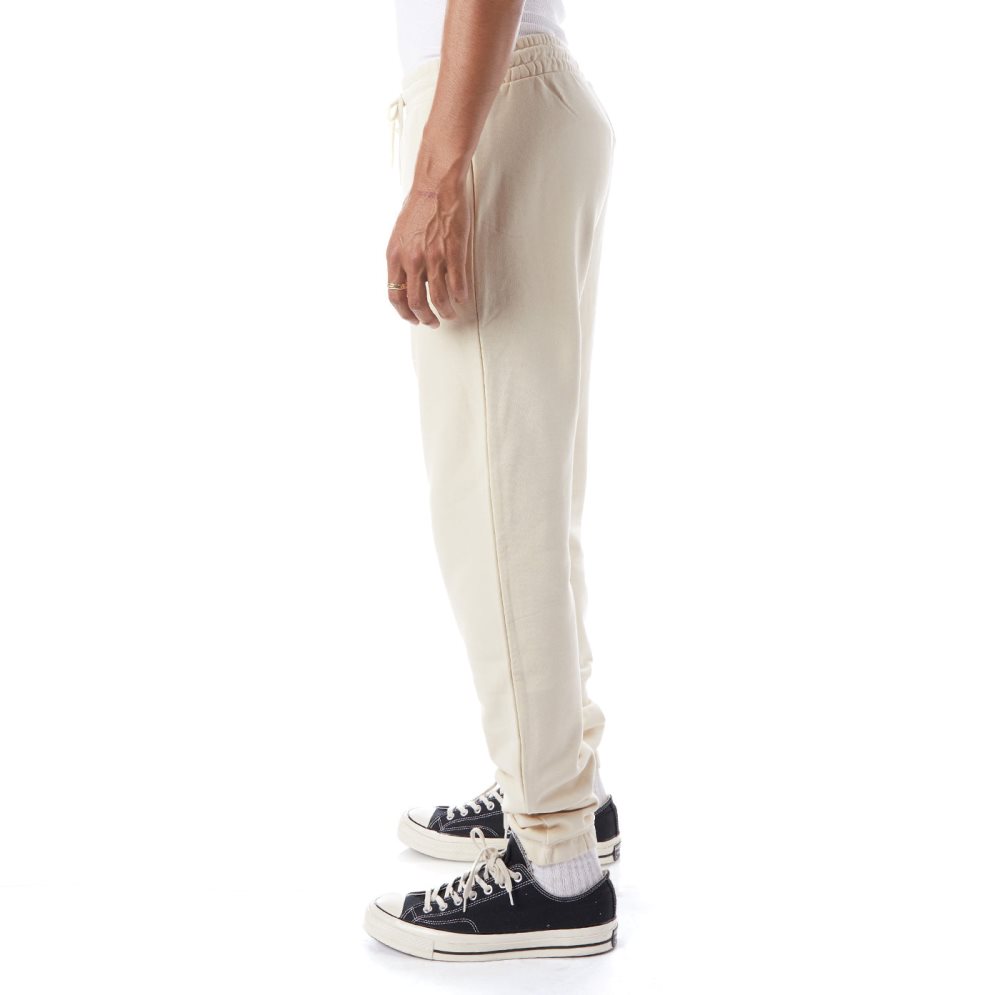 Pantalones Deportivos Kappa Authentic Anvest Beige Blancos | 37481-CWYT