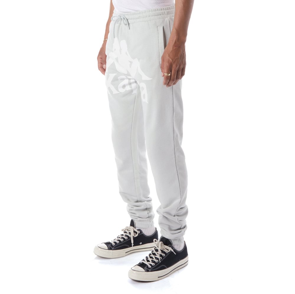 Pantalones Deportivos Kappa Authentic Anvest Grises Blancos | 61589-URXJ