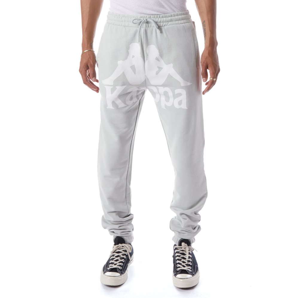 Pantalones Deportivos Kappa Authentic Anvest Grises Blancos | 61589-URXJ