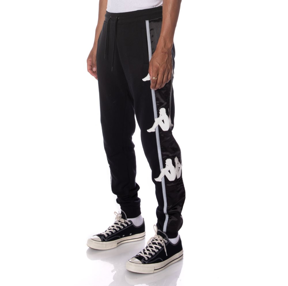 Pantalones Deportivos Kappa Authentic Clint Negros | 56801-IRBJ