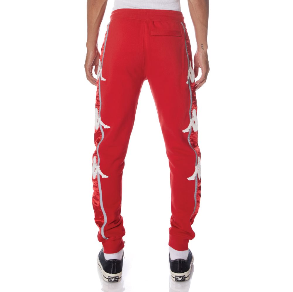 Pantalones Deportivos Kappa Authentic Clint Rojos Blancos | 56913-LOIV