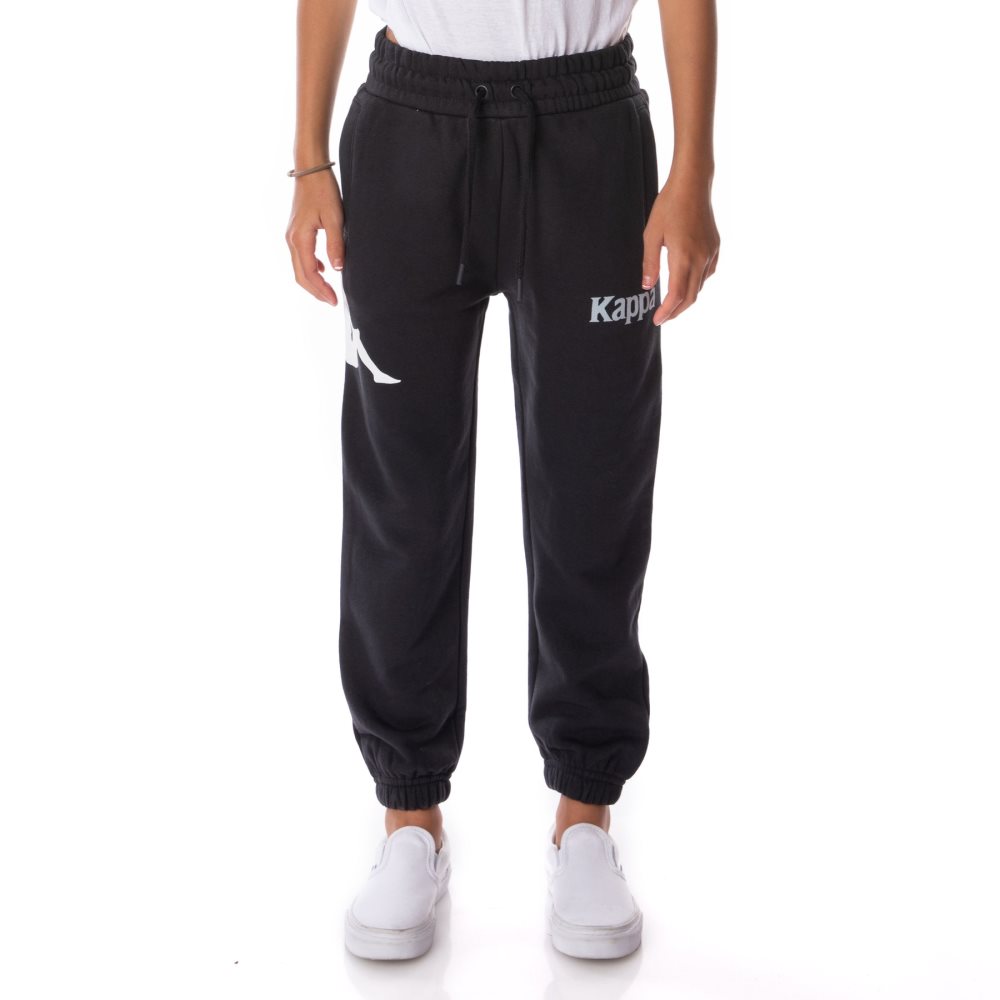 Pantalones Deportivos Kappa Authentic Coevorden Negros | 48510-WAZY