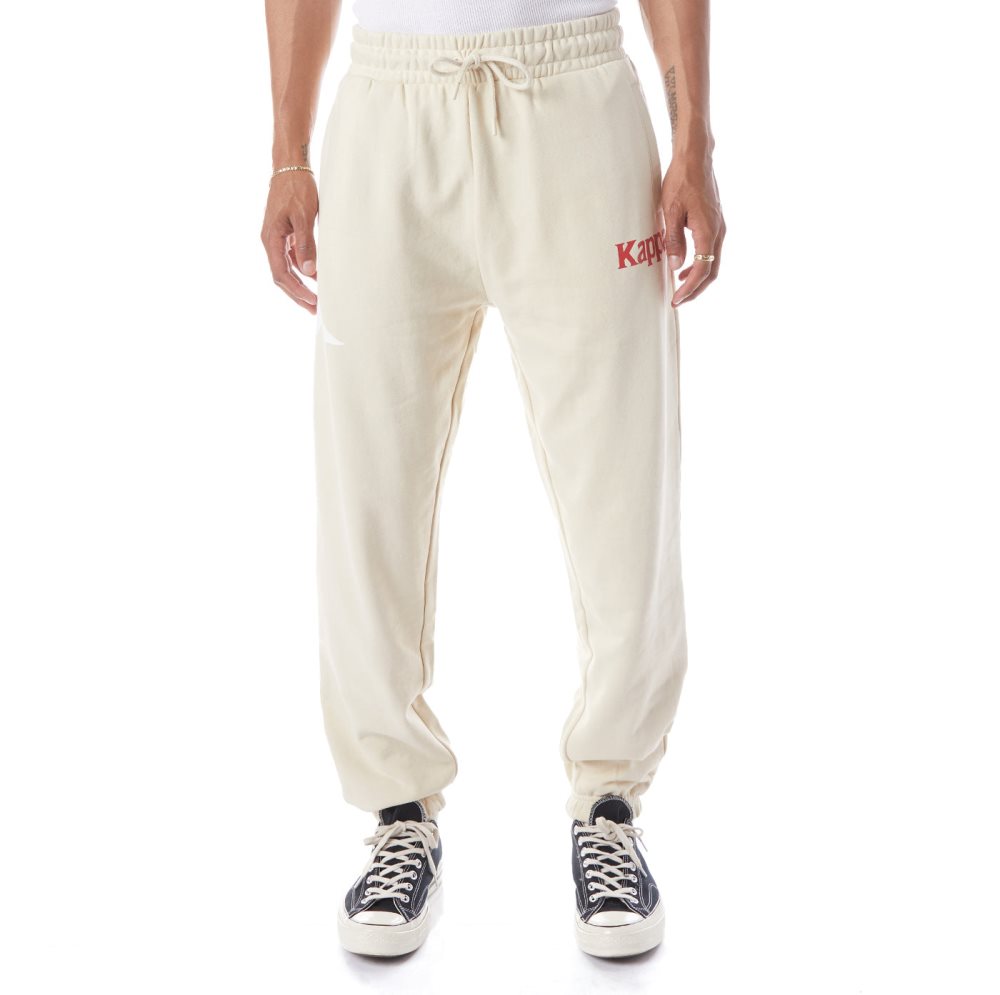 Pantalones Deportivos Kappa Authentic Coevorden Beige Blancos | 48739-VFHD