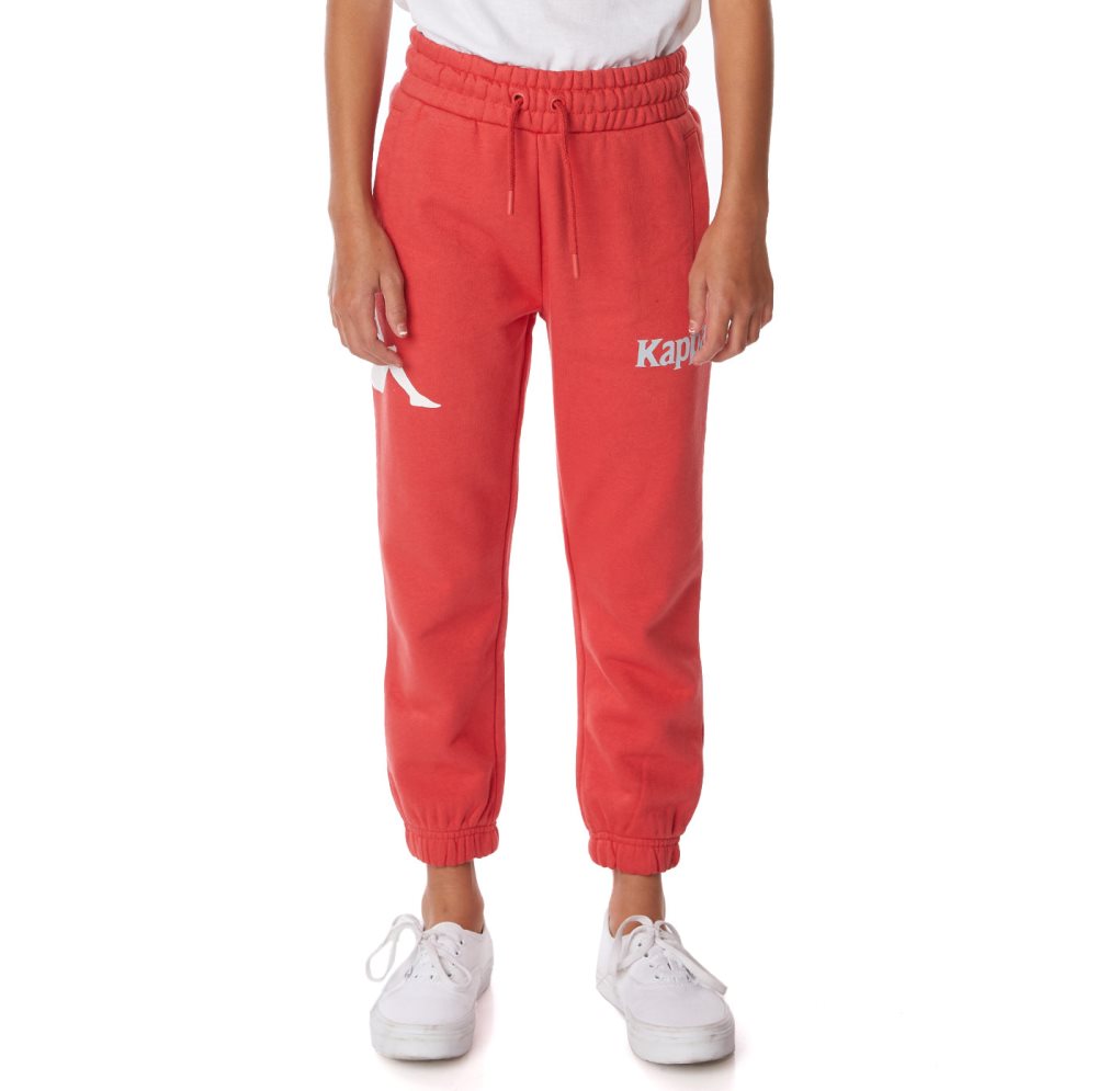 Pantalones Deportivos Kappa Authentic Coevorden Rojos | 91603-JTKY