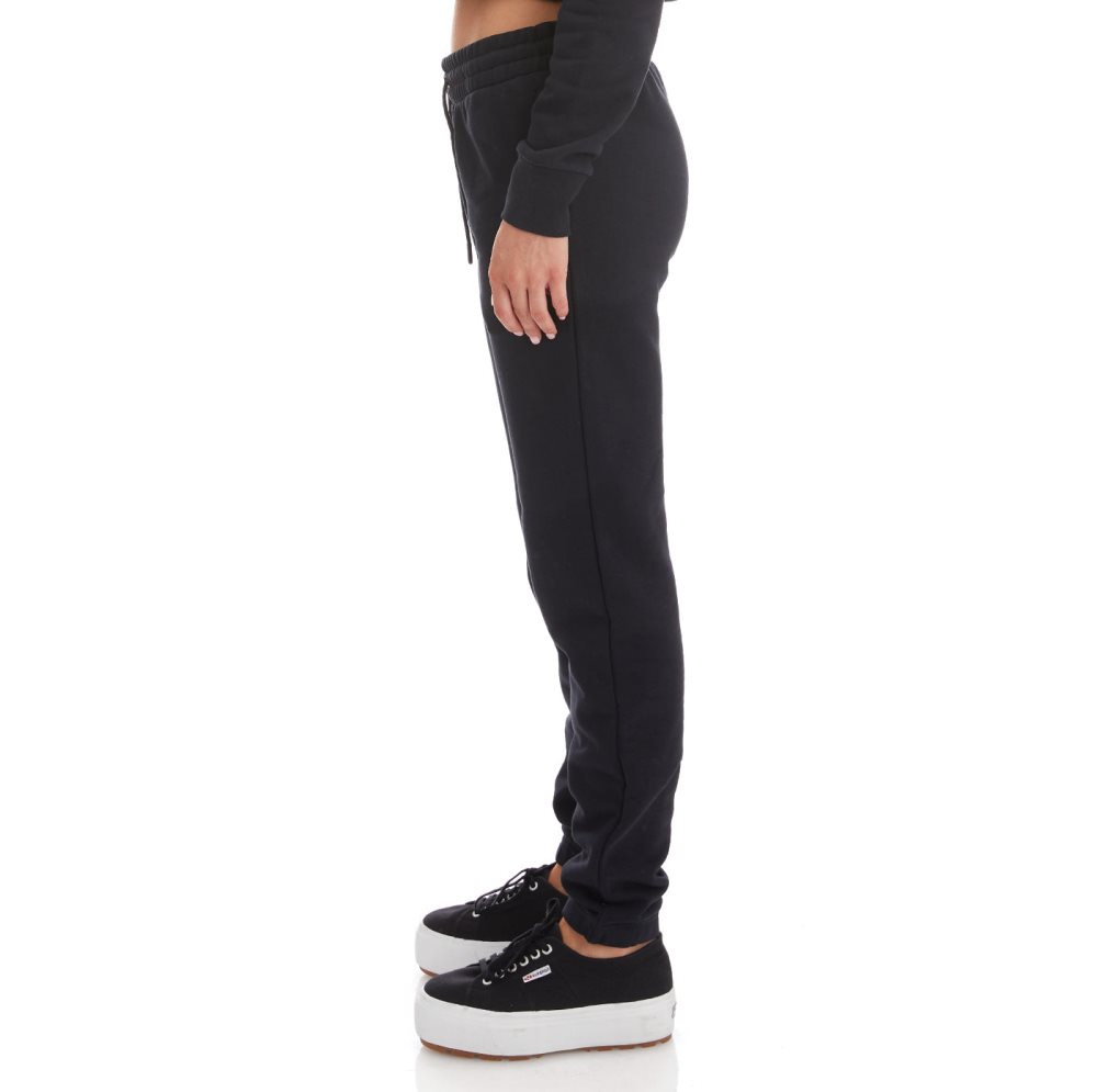 Pantalones Deportivos Kappa Authentic Glitty Negros | 31258-ZNWI