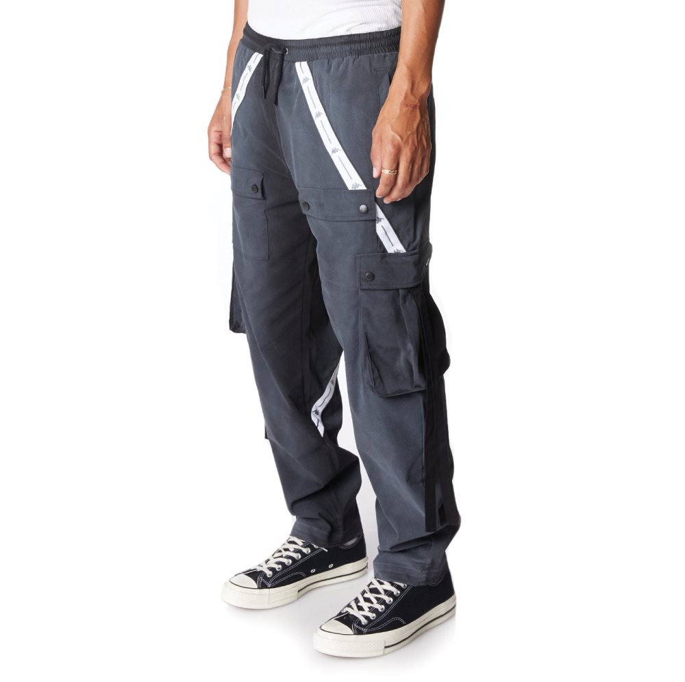 Pantalones Deportivos Kappa Authentic Jpn Hosin Cargo Negros | 05432-THLQ