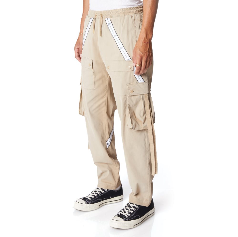 Pantalones Deportivos Kappa Authentic Jpn Hosin Cargo Beige | 24769-HXMC