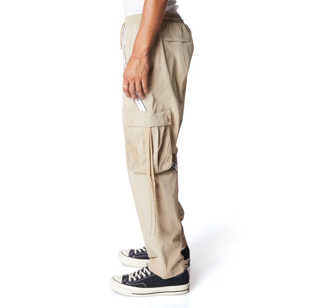 Pantalones Deportivos Kappa Authentic Jpn Hosin Cargo Beige | 24769-HXMC