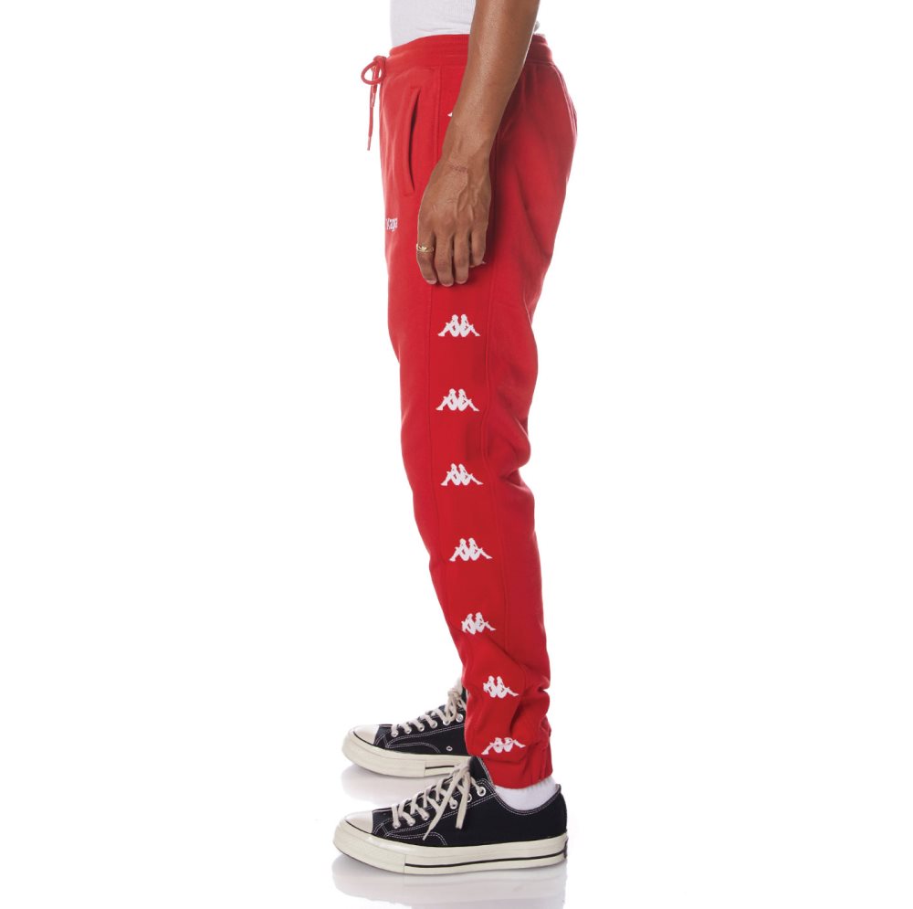 Pantalones Deportivos Kappa Authentic Volki Rojos Blancos | 01589-LOZD