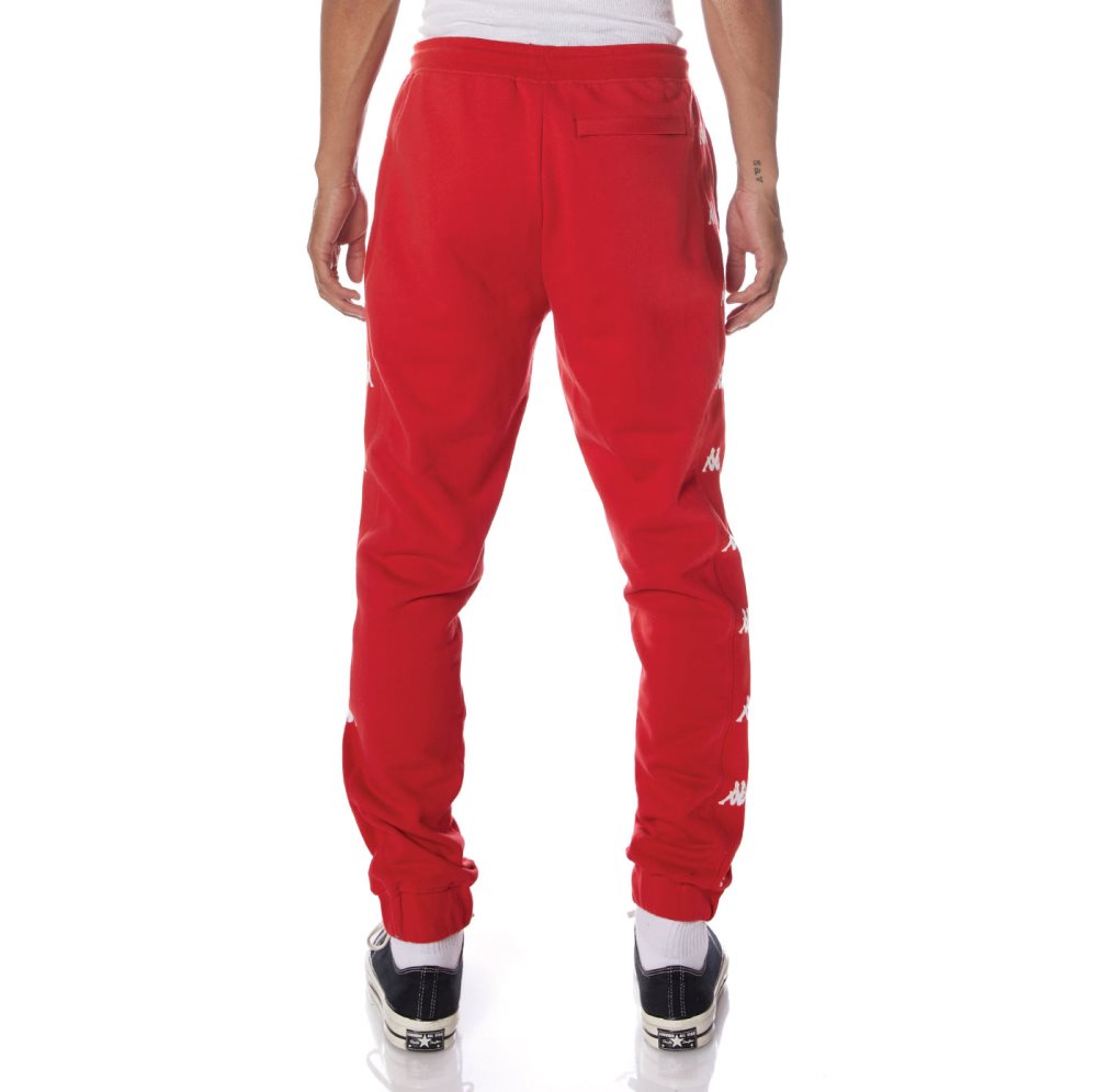 Pantalones Deportivos Kappa Authentic Volki Rojos Blancos | 01589-LOZD