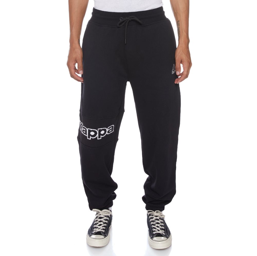 Pantalones Deportivos Kappa Logo Arctplus Negros | 19857-QYWS