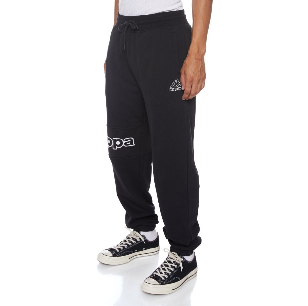 Pantalones Deportivos Kappa Logo Arctplus Negros | 42958-JGWP