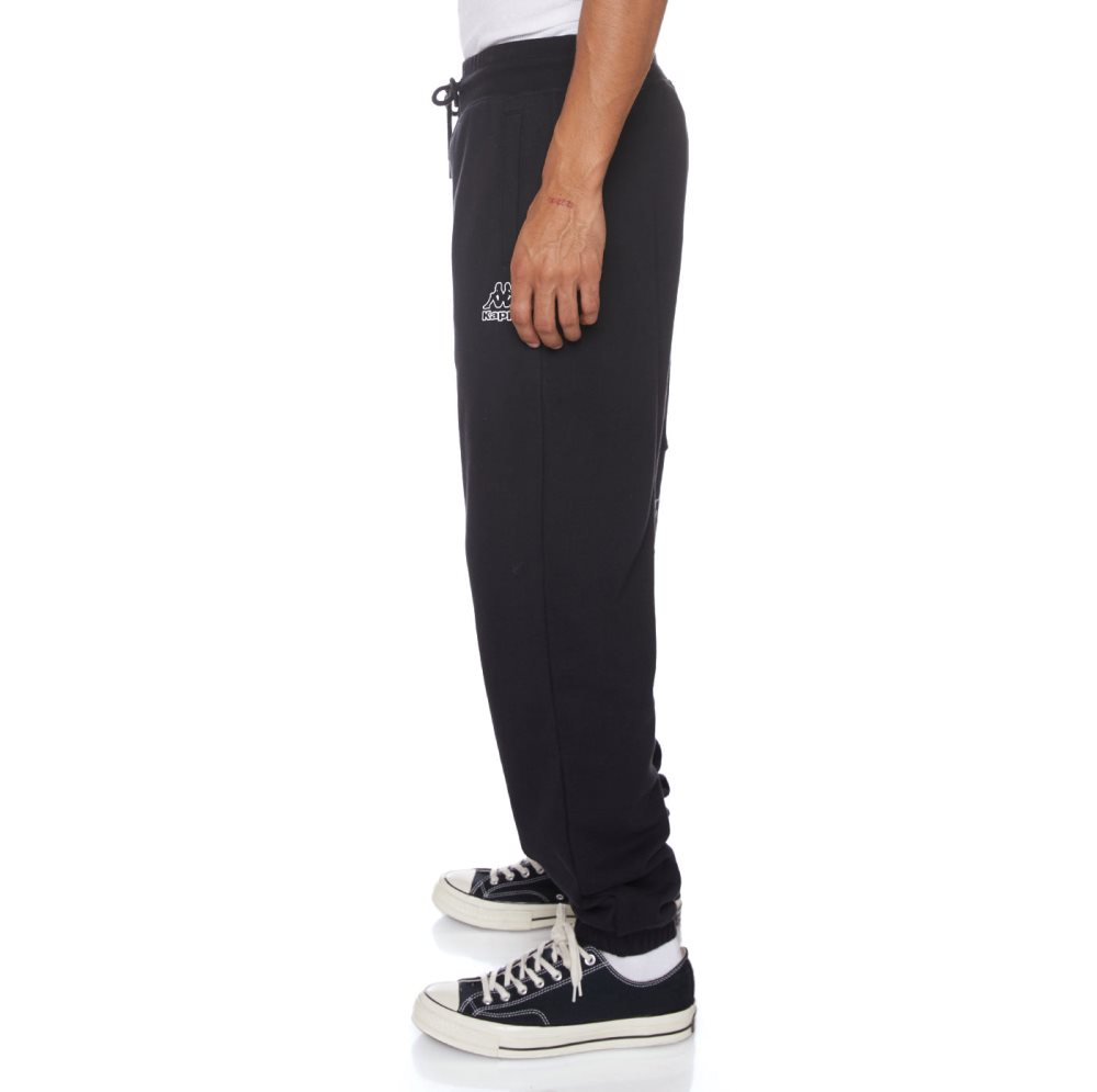 Pantalones Deportivos Kappa Logo Arctplus Negros | 42958-JGWP