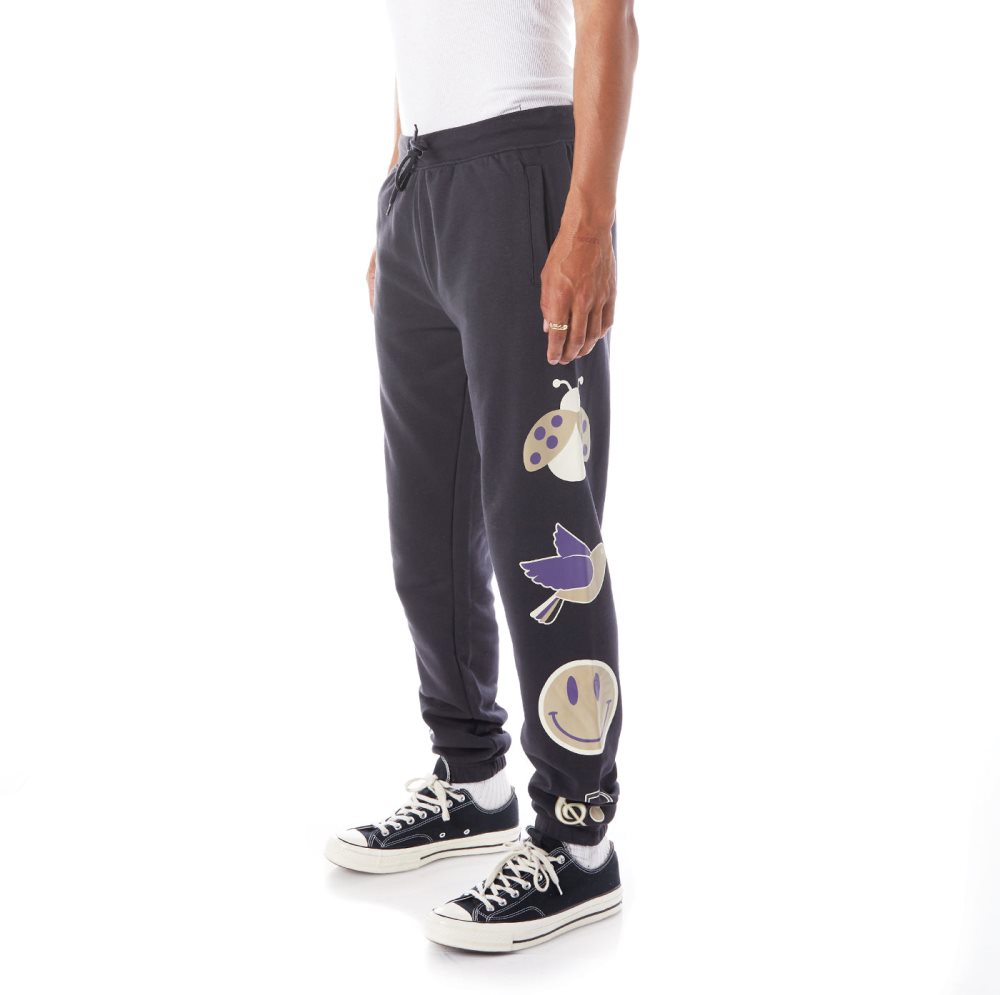 Pantalones Deportivos Kappa Logo Barillas Negros | 14962-ICVE