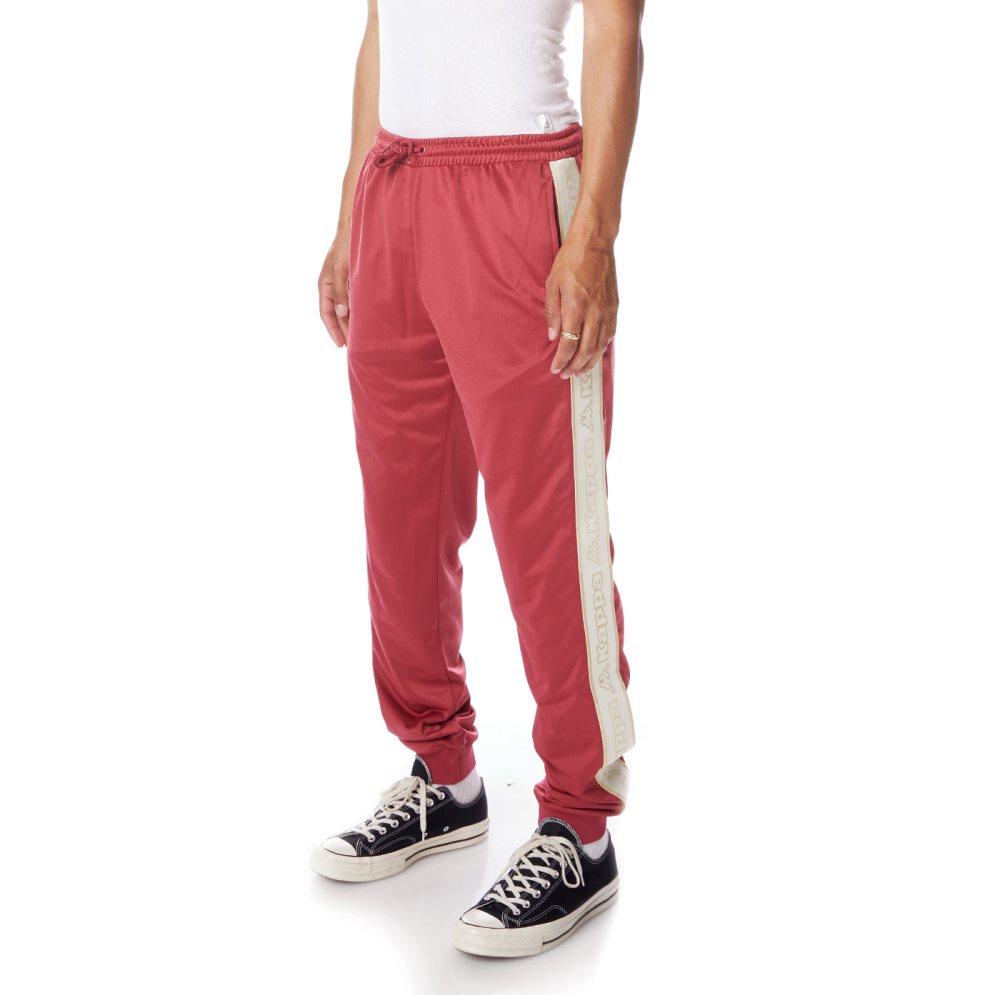 Pantalones Deportivos Kappa Logo Tape Alic 2 Rojos | 15490-SOPZ