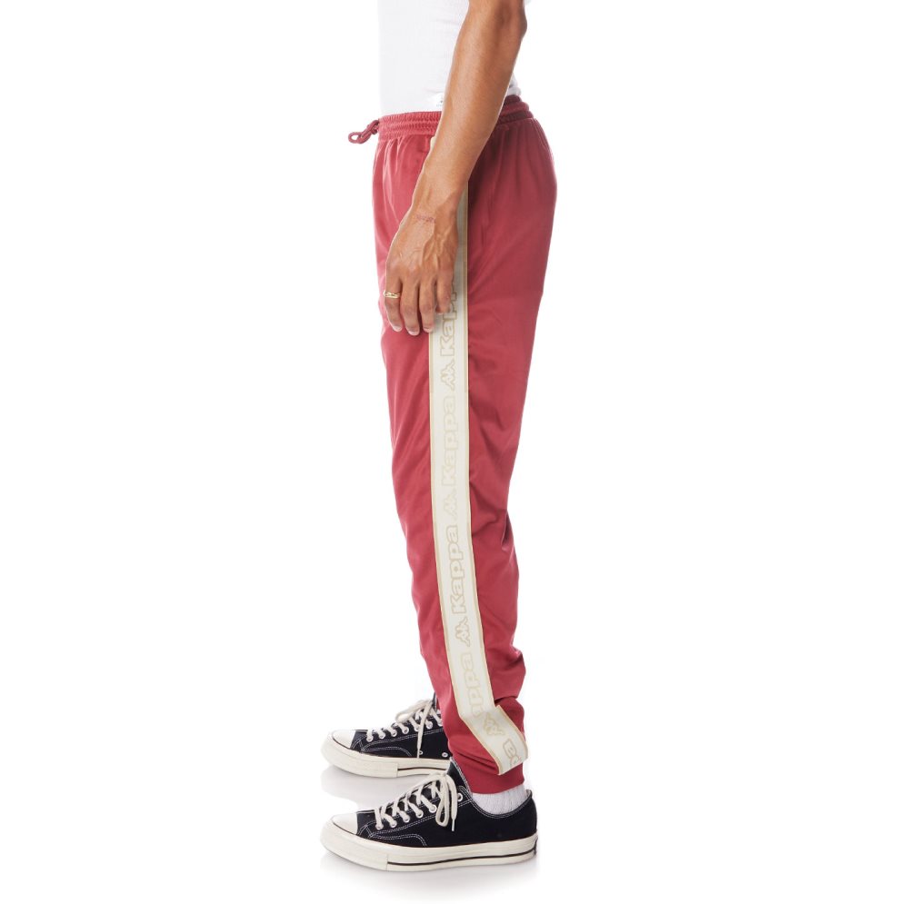 Pantalones Deportivos Kappa Logo Tape Alic 2 Rojos | 15490-SOPZ