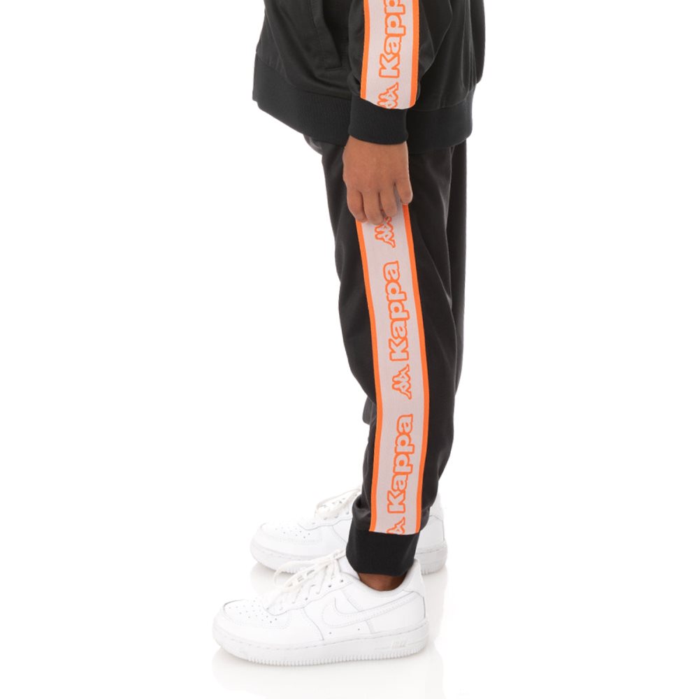 Pantalones Deportivos Kappa Logo Tape Alic 2 Negros | 19038-YFKC