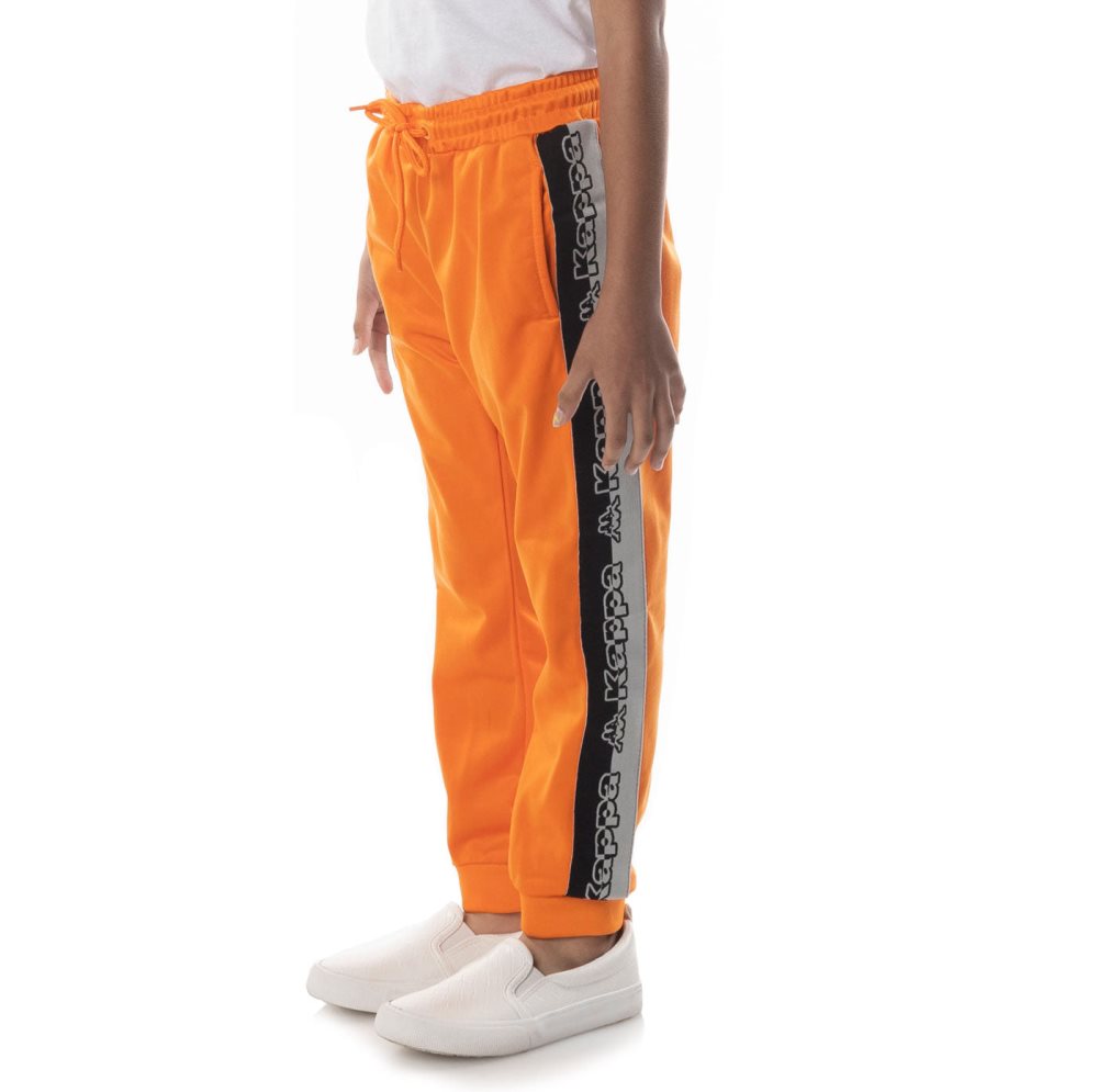 Pantalones Deportivos Kappa Logo Tape Dalic Naranjas | 36928-QBOV