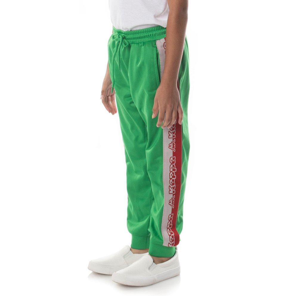 Pantalones Deportivos Kappa Logo Tape Dalic Verdes | 82915-OLIU