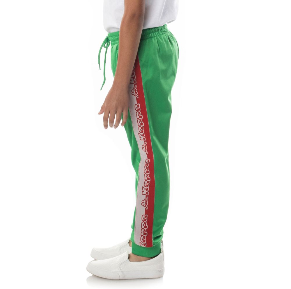 Pantalones Deportivos Kappa Logo Tape Dalic Verdes | 82915-OLIU