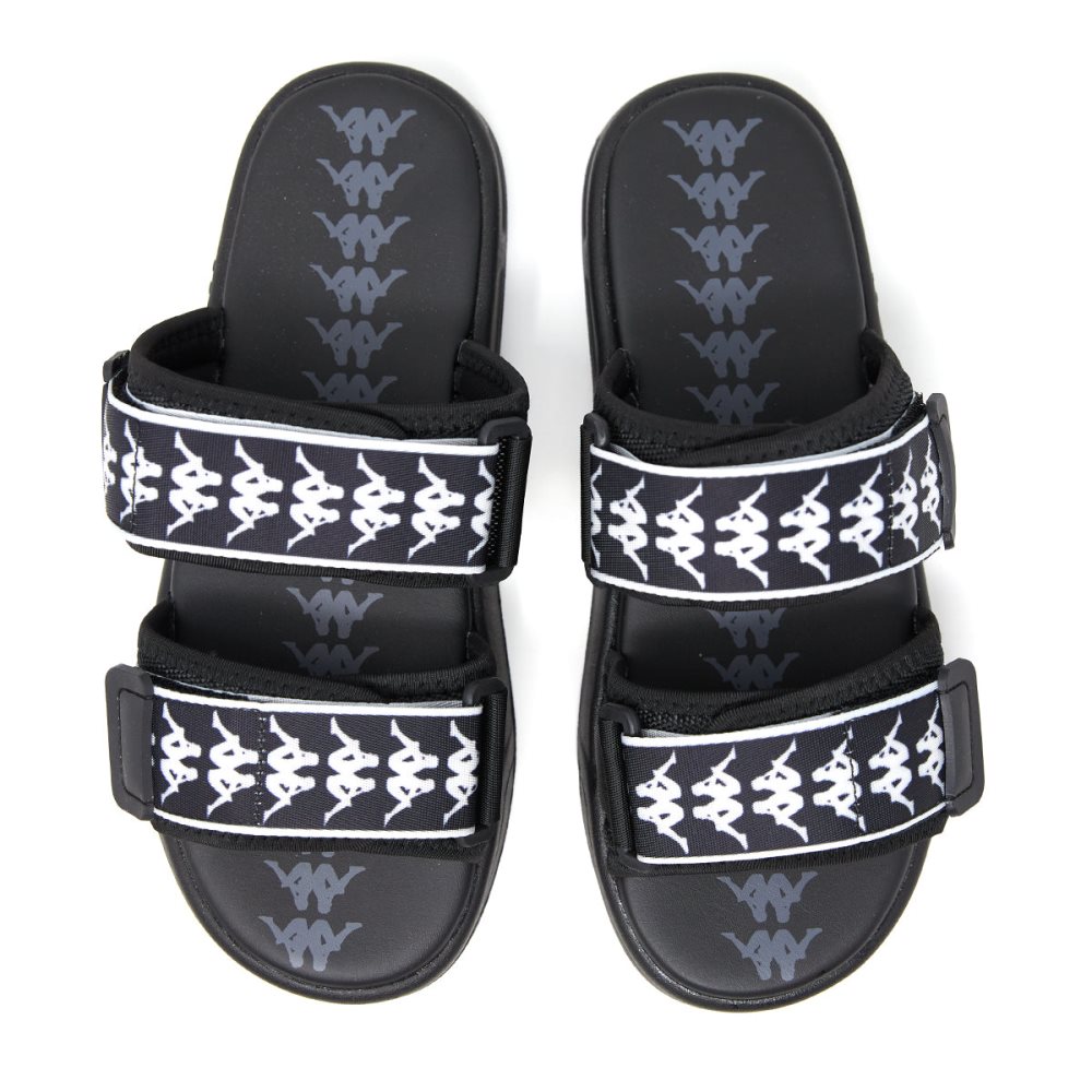 Sandalias Kappa 222 Banda Aster 1 Negros Blancos | 12386-CIVF