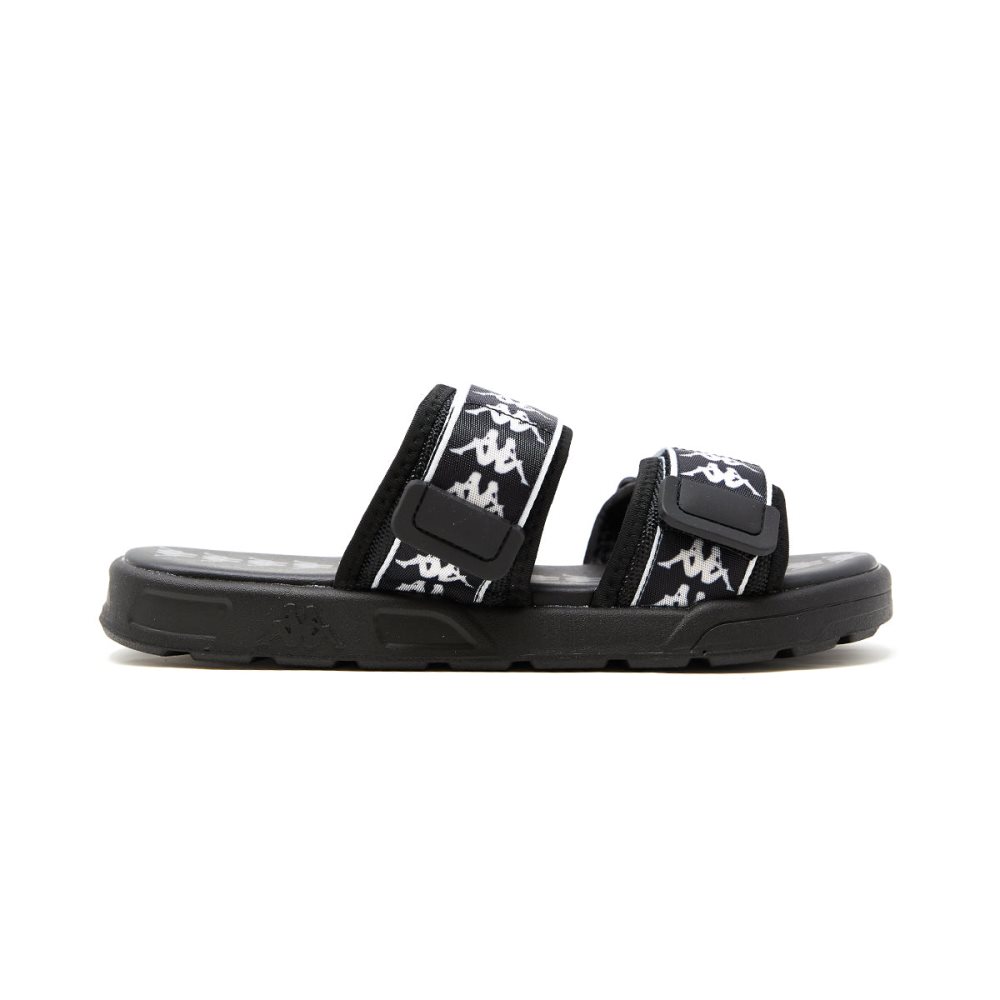 Sandalias Kappa 222 Banda Aster 1 Negros Blancos | 12386-CIVF