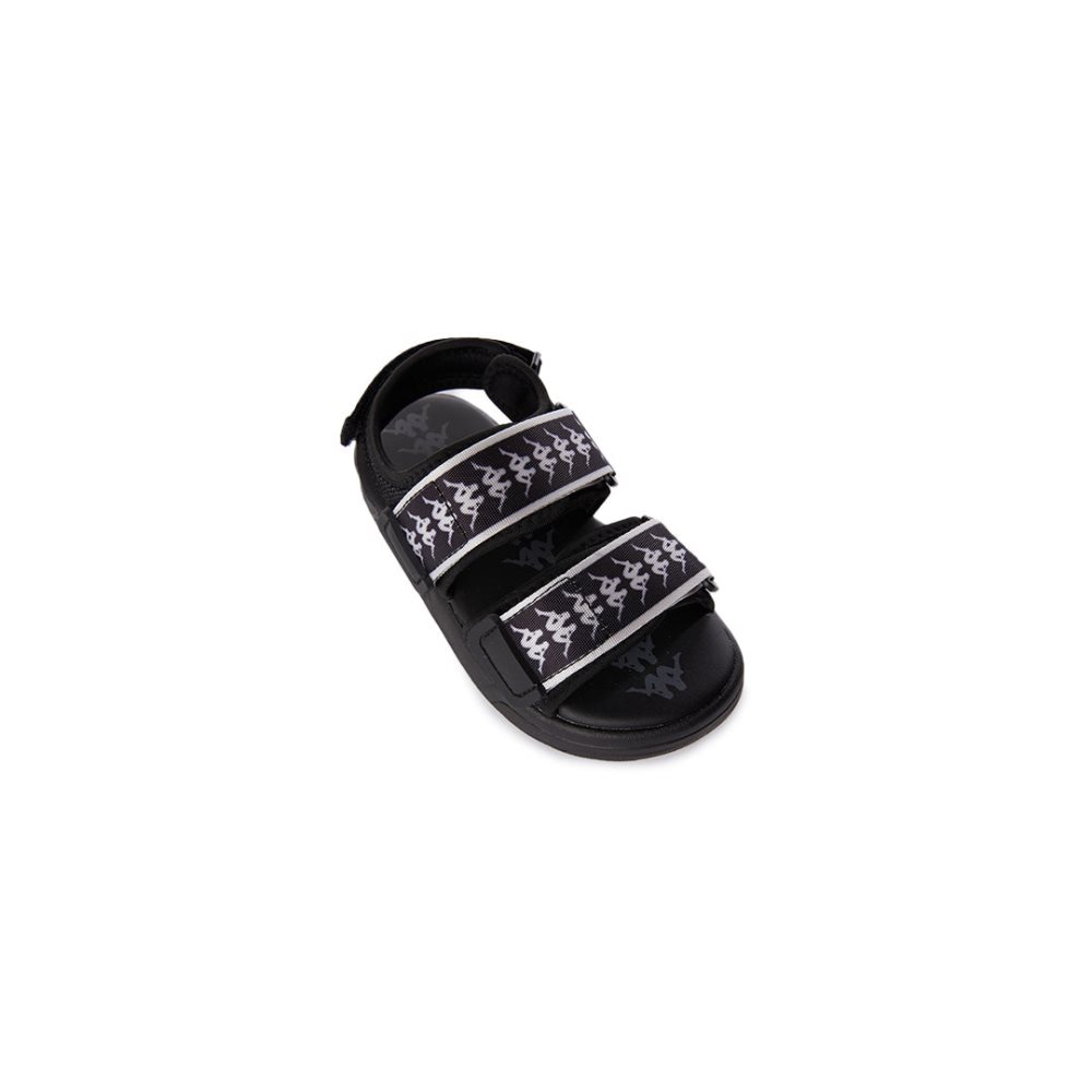 Sandalias Kappa 222 Banda Aster 7 Kids Negros Blancos | 90138-FJYA