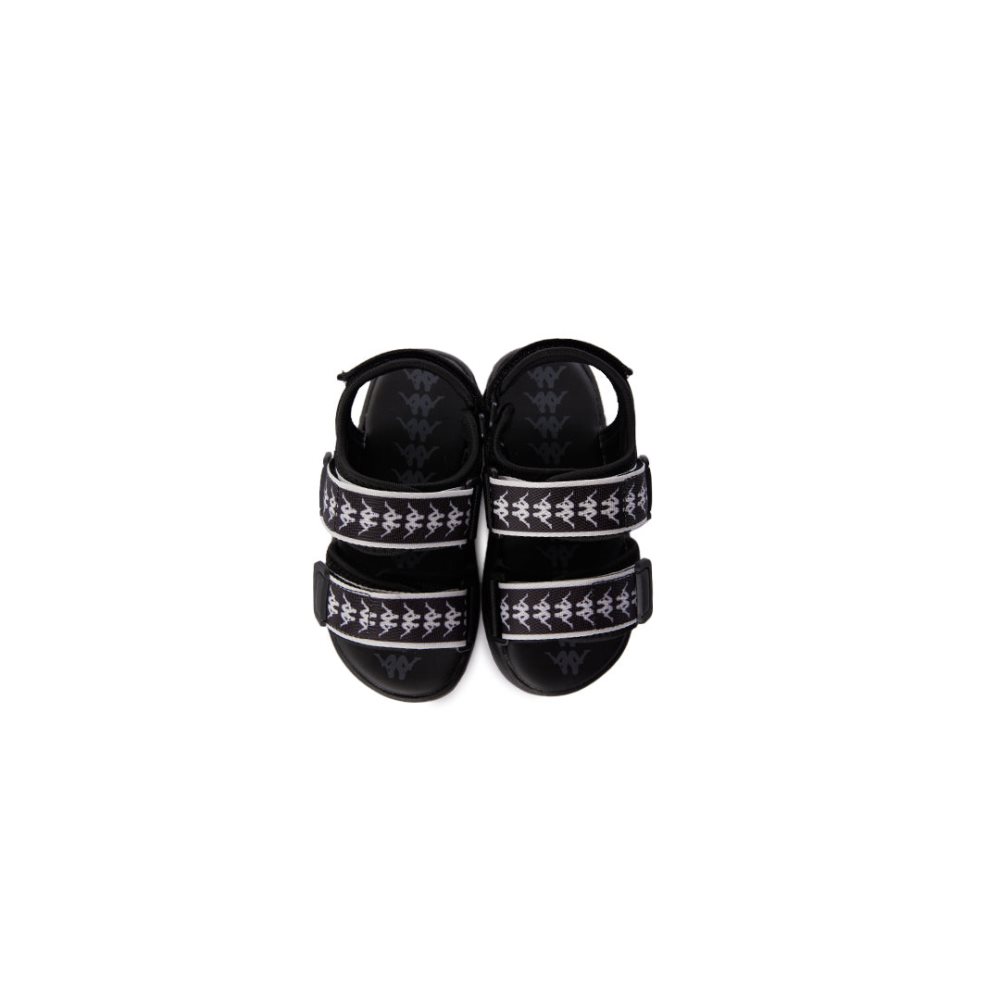 Sandalias Kappa 222 Banda Aster 7 Kids Negros Blancos | 90138-FJYA