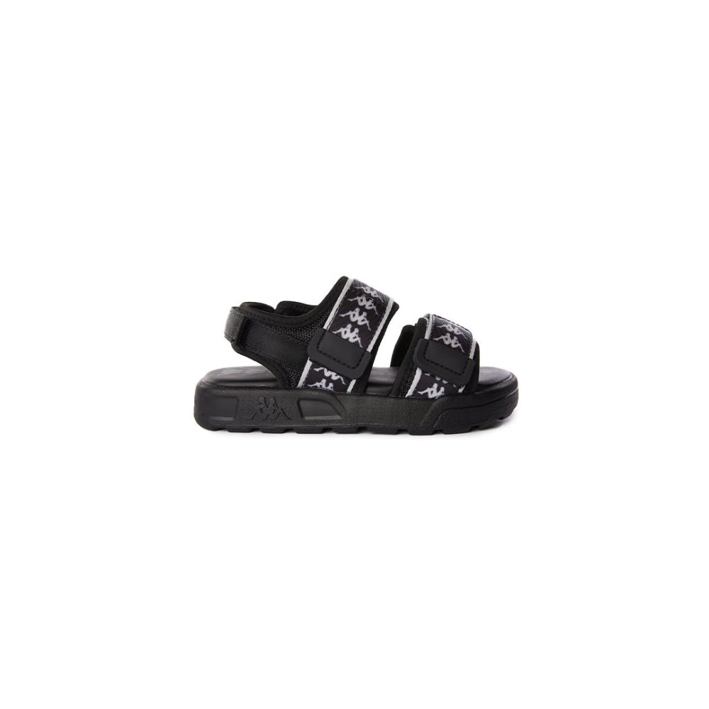 Sandalias Kappa 222 Banda Aster 7 Kids Negros Blancos | 90138-FJYA