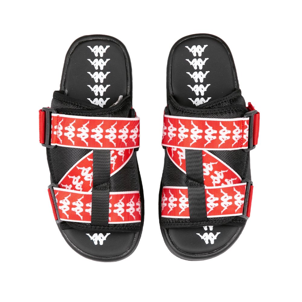 Sandalias Kappa 222 Banda Mitel 1 Negros Rojos Blancos | 24718-PIUX