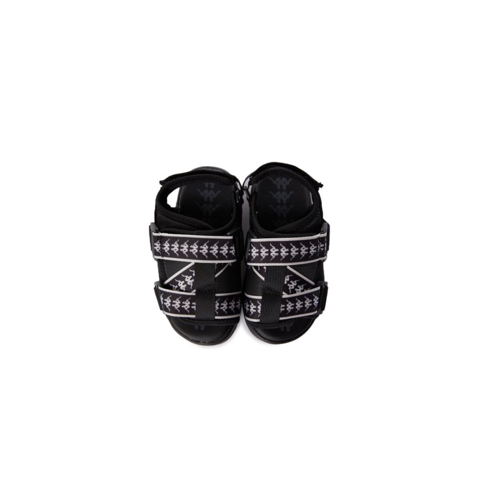 Sandalias Kappa 222 Banda Mitel 2 Kids Negros Blancos | 85247-QEVM